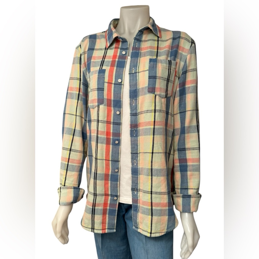 Scotch & Soda Men’s Small Yarn-Dye Plaid Shirt ~ Unisex Scotch & Soda Plaid Top